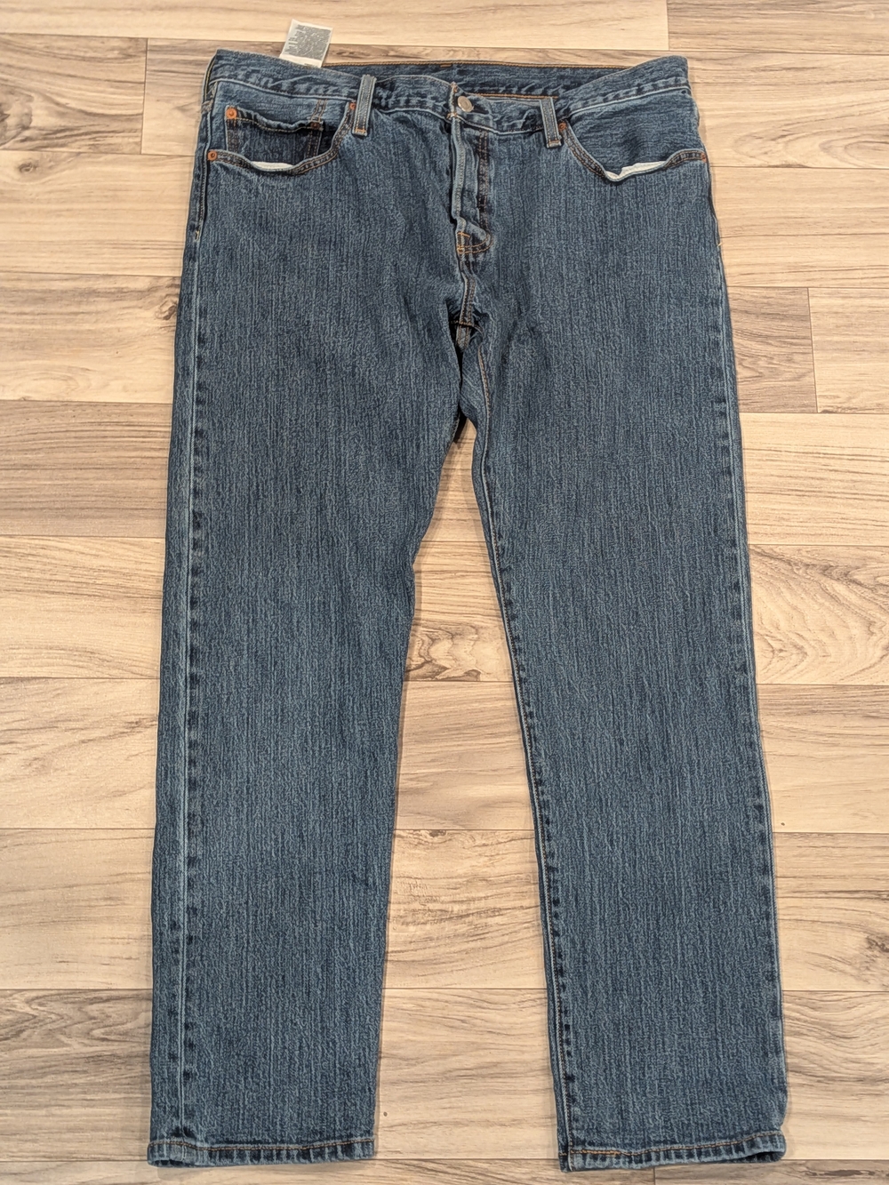 Levi's Men's 501 CT  Jeans in Medium Blue Wash 32x34 Measure 34x28 Crop Taper